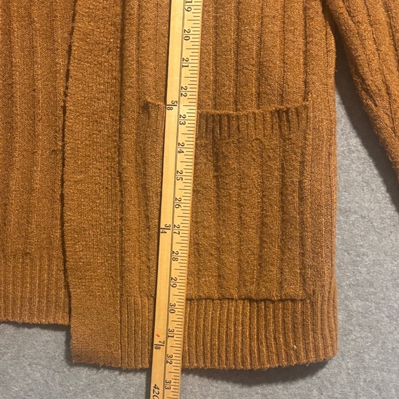 Jolie & Joy Cozy Open Front Oversized Ribbed Drop Sleeve Cardigan M Camel - Picture 9 of 12
